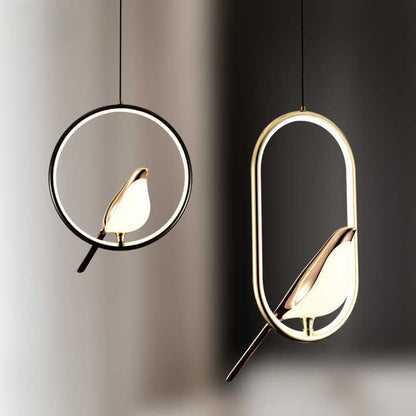 Aurela Design Hanglamp met Vogel – Minimalistisch Sculpturaal Lichtobject