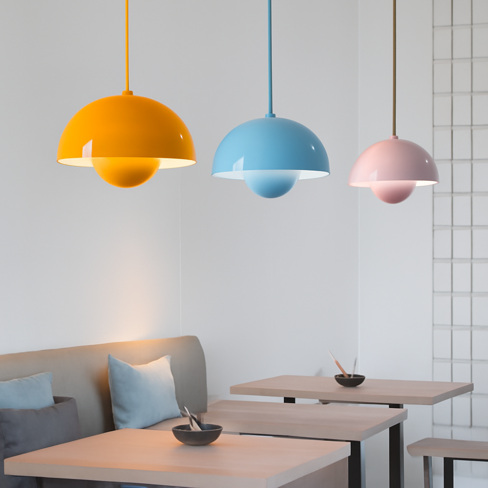 Halfronde LED Kroonluchter – 23x16 cm – Modern Design in Kleur voor Woonkamer of Eettafel