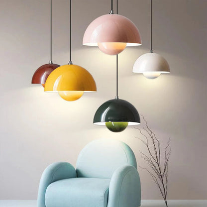 Halfronde LED Kroonluchter – 23x16 cm – Modern Design in Kleur voor Woonkamer of Eettafel