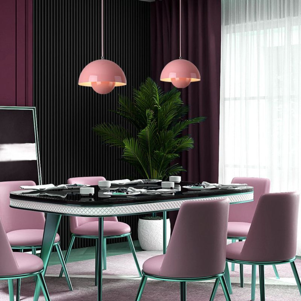Halfronde LED Kroonluchter – 23x16 cm – Modern Design in Kleur voor Woonkamer of Eettafel