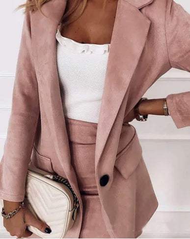 Emma | Elegante Getailleerde Blazer en Rok Set 2