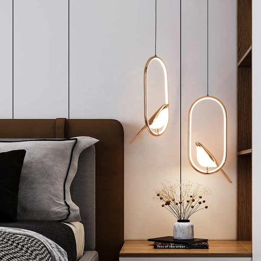 Aurela Design Hanglamp met Vogel – Minimalistisch Sculpturaal Lichtobject