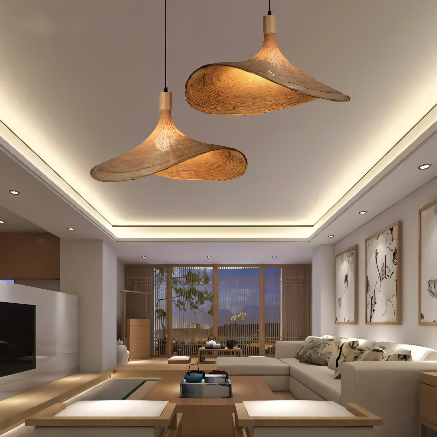 BambWicker Hanglamp – Handgemaakte Rattan Verlichting met Natuurlijke Elegantie