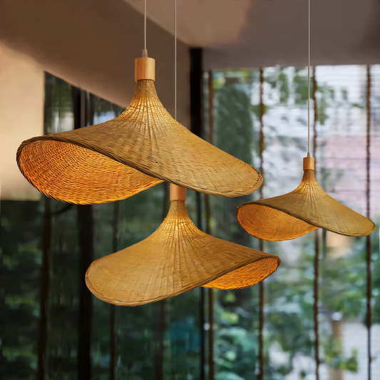 BambWicker Hanglamp – Handgemaakte Rattan Verlichting met Natuurlijke Elegantie