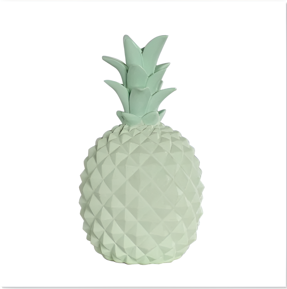 Palmano spaarpot – decoratieve ananas spaarpot van hars in vrolijke kleuren