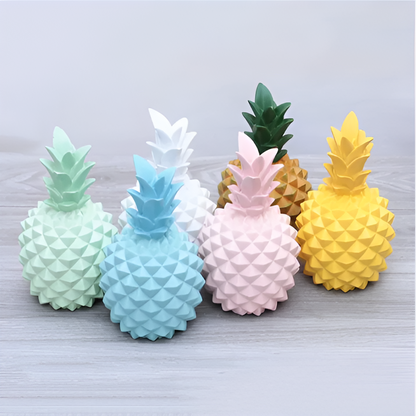 Palmano spaarpot – decoratieve ananas spaarpot van hars in vrolijke kleuren