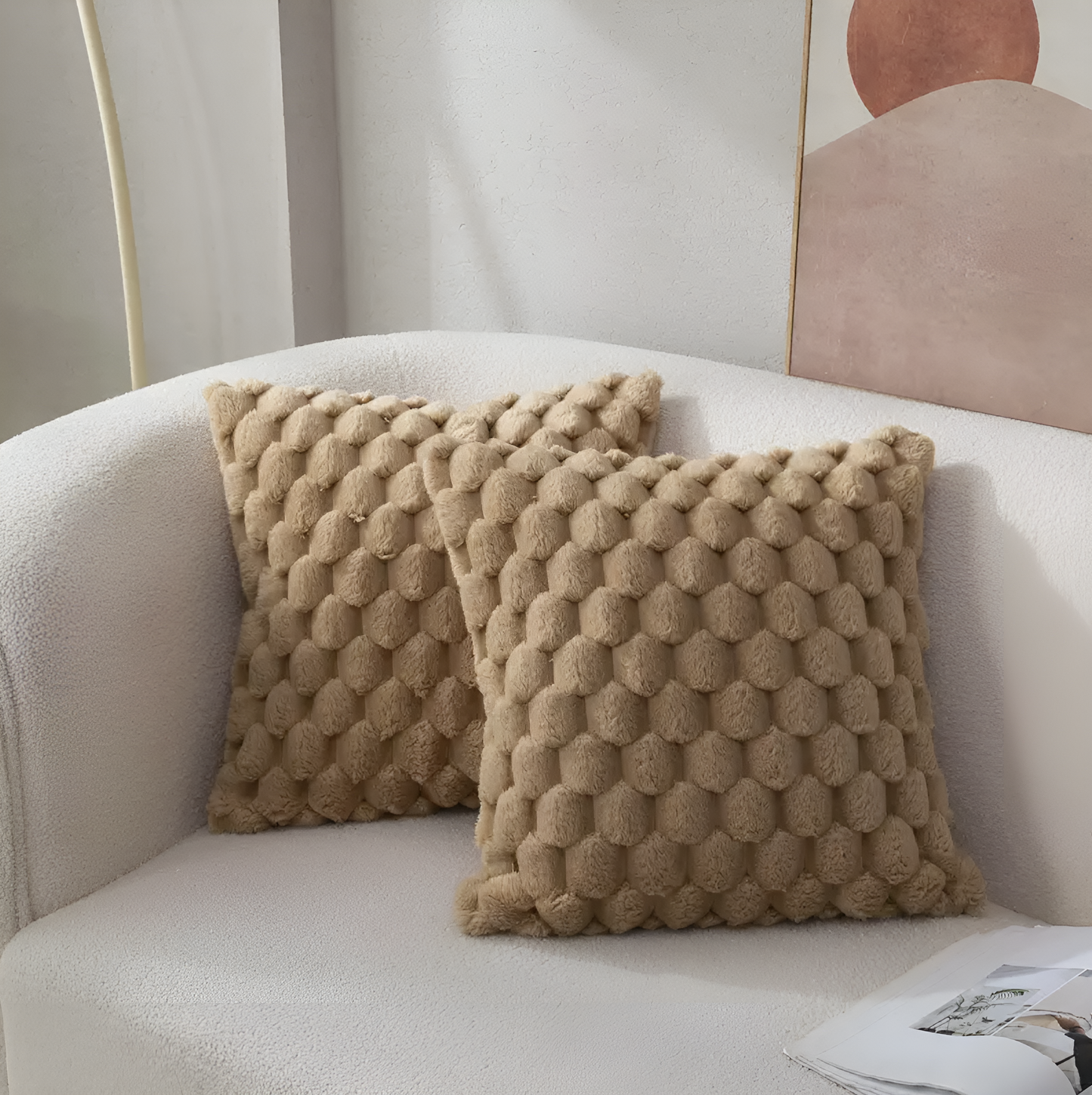Auralyn kussenhoes – zacht gemêleerd sierkussen 50x50 cm in warme kleuren