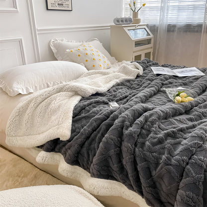 Cozy Cuddle – Dubbellaagse Kasjmier Fleecedeken voor Warme Nachten in Stijl