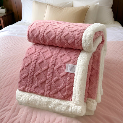 Cozy Cuddle – Dubbellaagse Kasjmier Fleecedeken voor Warme Nachten in Stijl