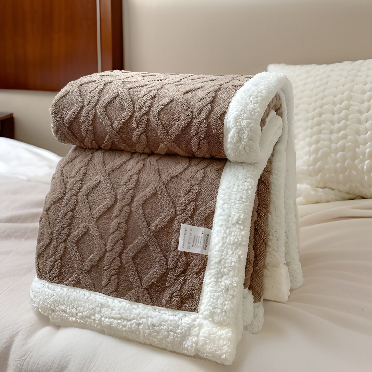 Cozy Cuddle – Dubbellaagse Kasjmier Fleecedeken voor Warme Nachten in Stijl
