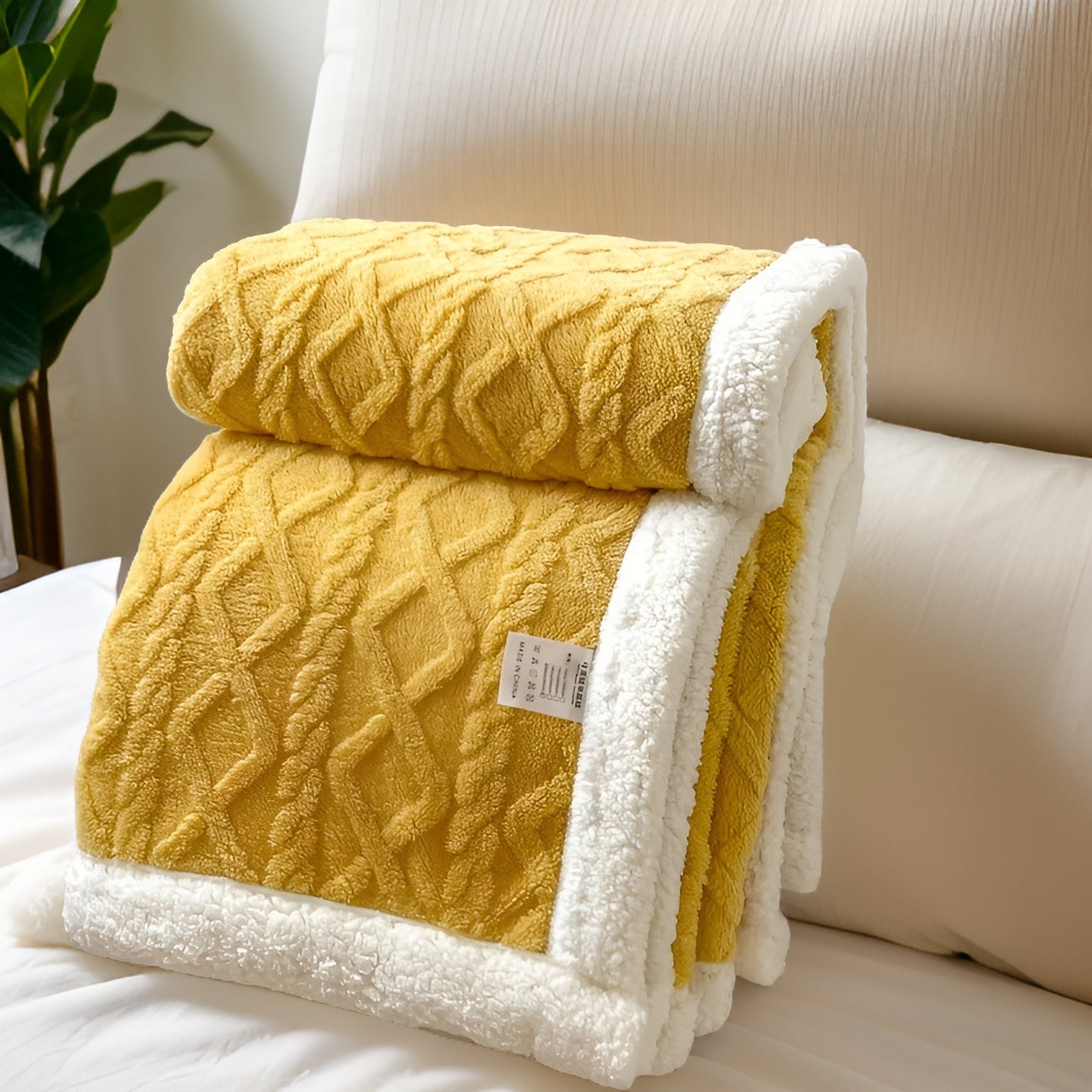 Cozy Cuddle – Dubbellaagse Kasjmier Fleecedeken voor Warme Nachten in Stijl