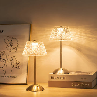 EleGlow tafellamp – vintage draadloze designlamp met touchbediening en 3 lichtstanden