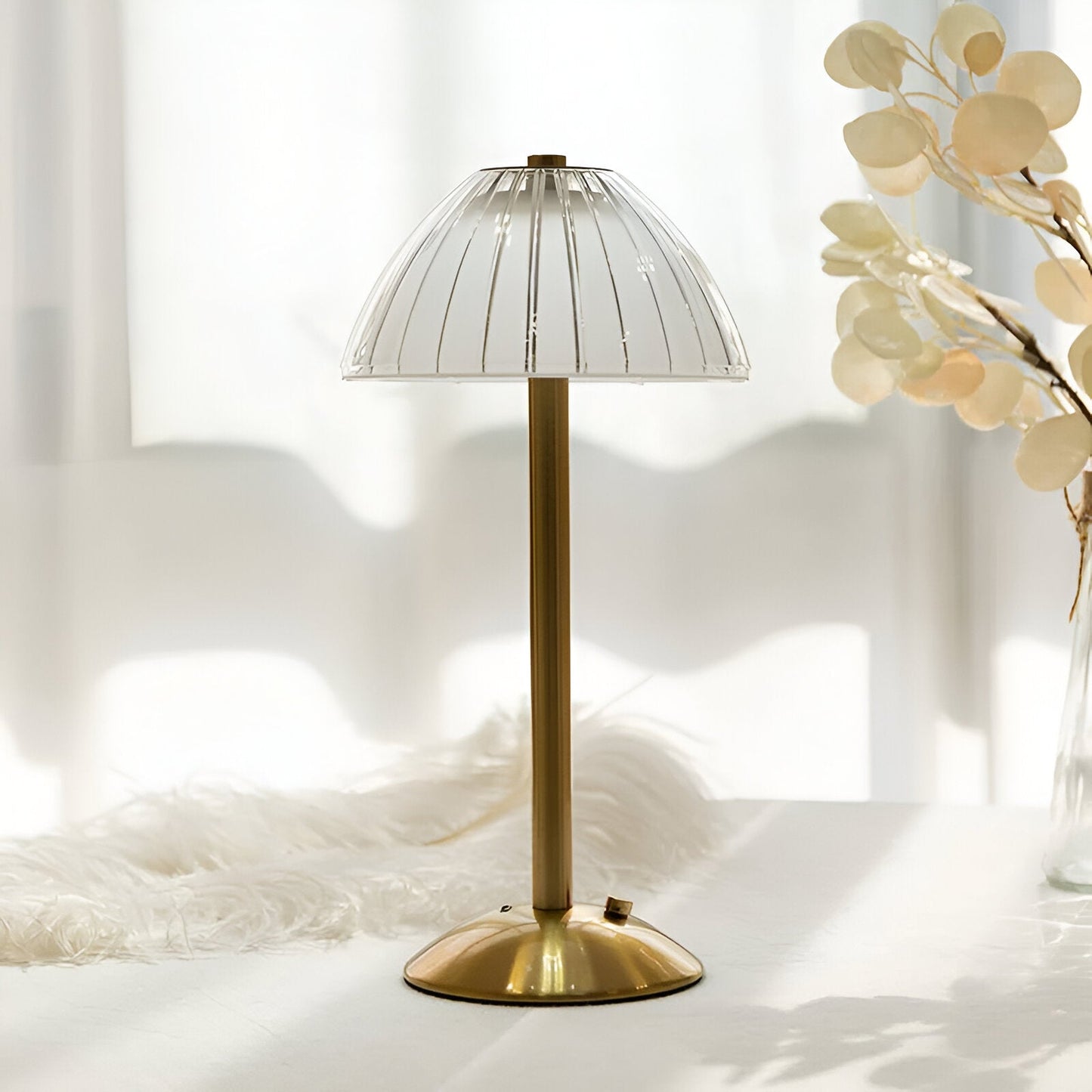 EleGlow tafellamp – vintage draadloze designlamp met touchbediening en 3 lichtstanden