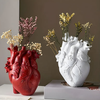 EcoHeart Houten Hartvormige Vaas van Bamboe – Duurzame Bloemenhouder in Romantisch Design