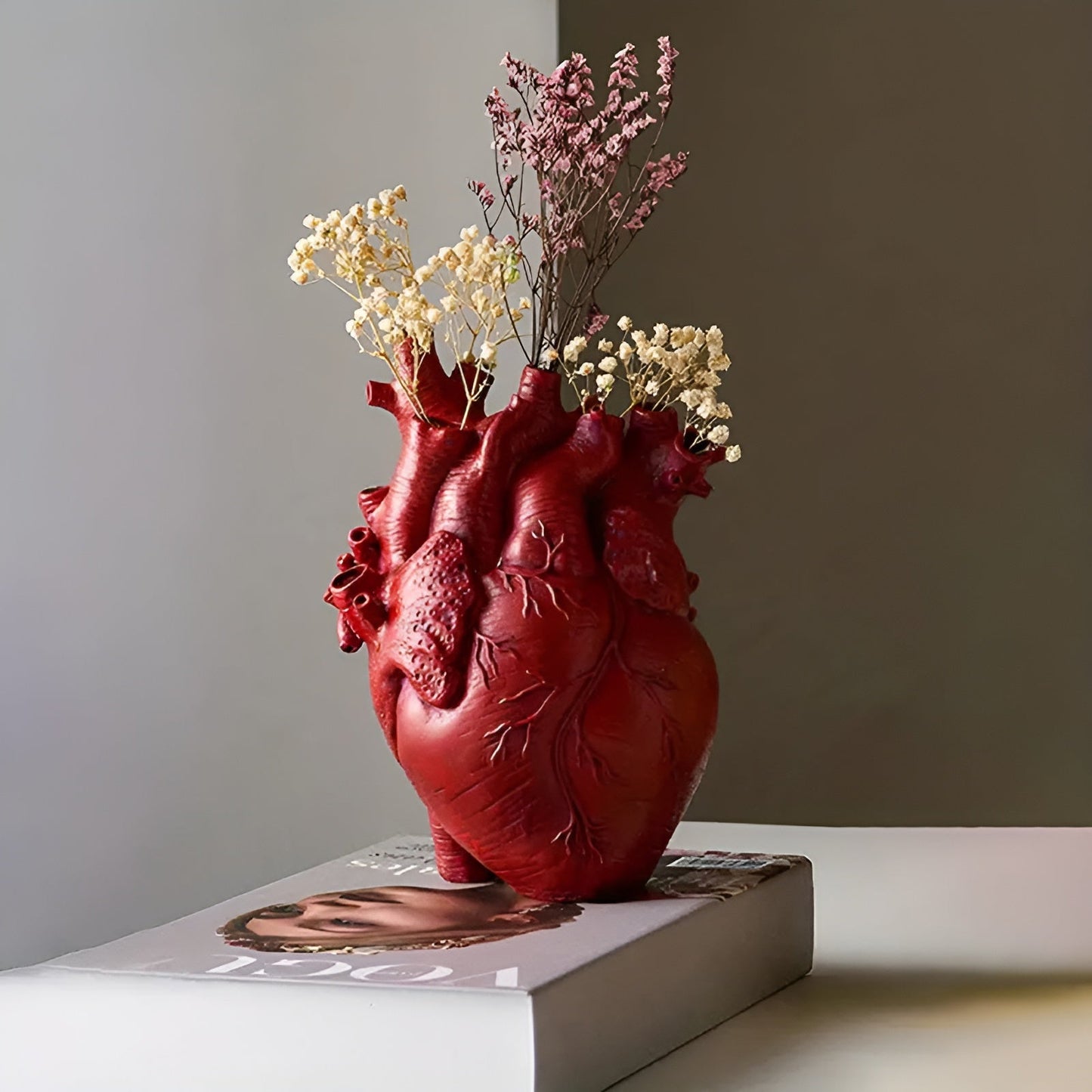 EcoHeart Houten Hartvormige Vaas van Bamboe – Duurzame Bloemenhouder in Romantisch Design