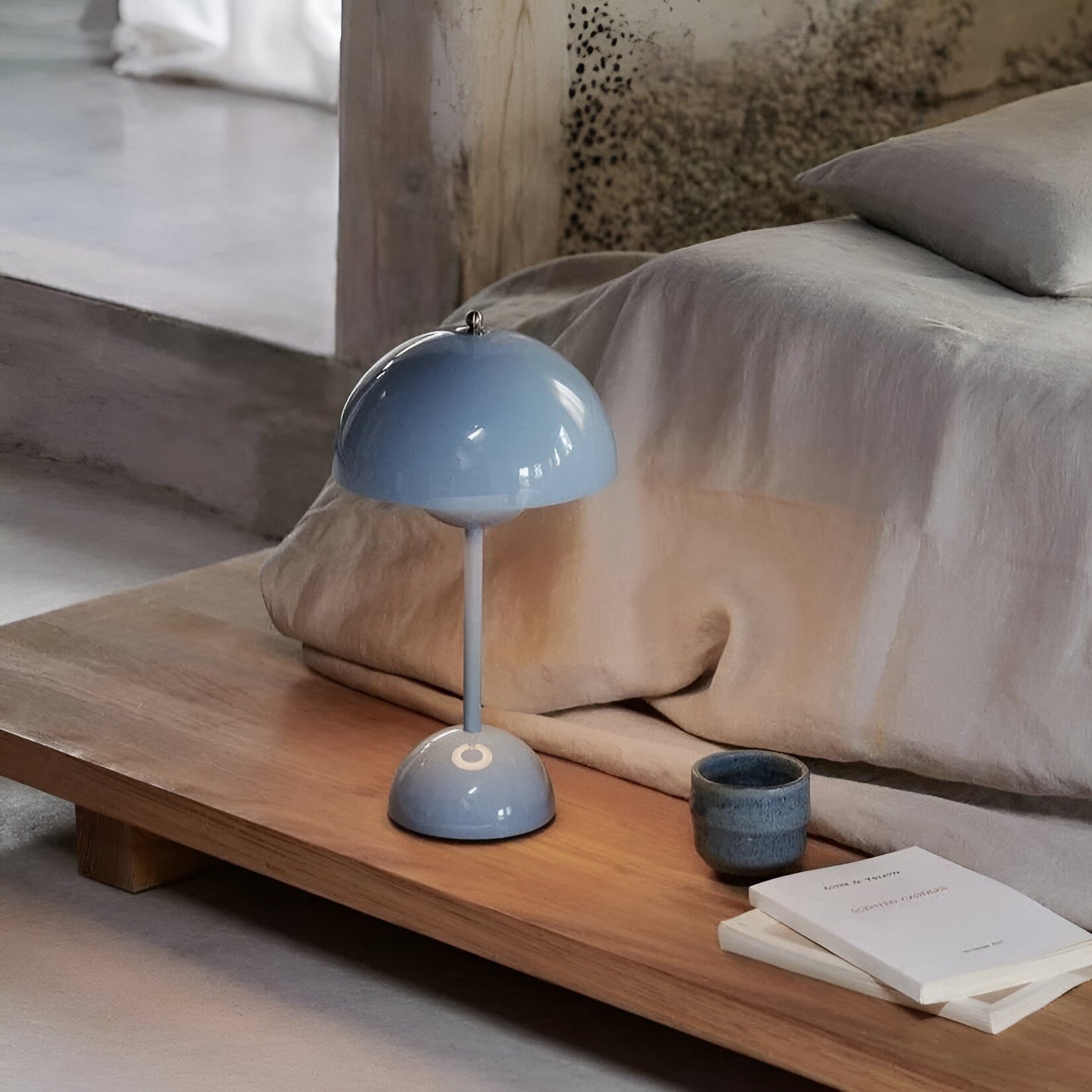 Valmira tafellamp – moderne draadloze ledlamp in paddenstoelvorm met touchbediening