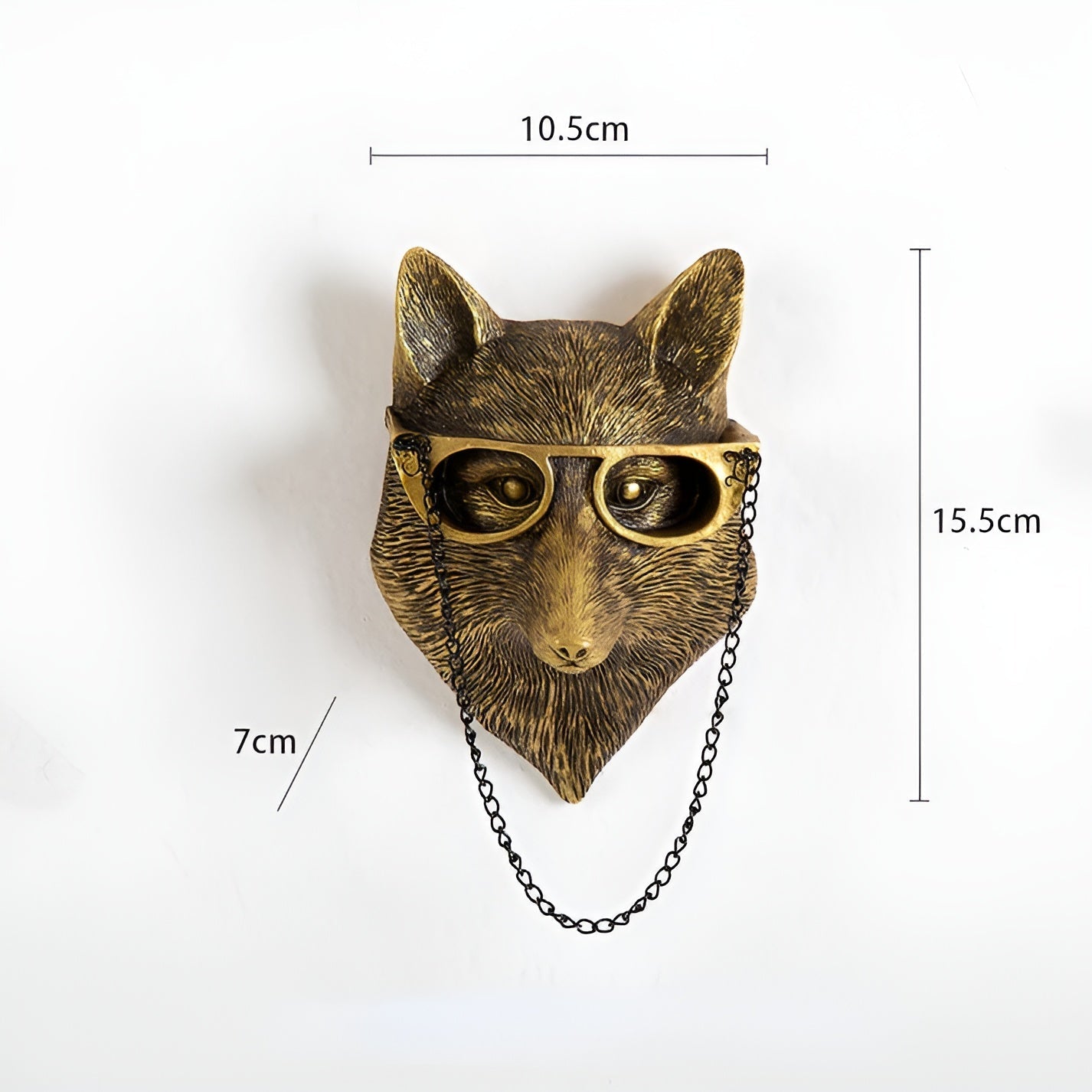 Decoratieve Dieren Wandhaak – Goudkleurige Muurhaak in Herten- of Dierenkop Design