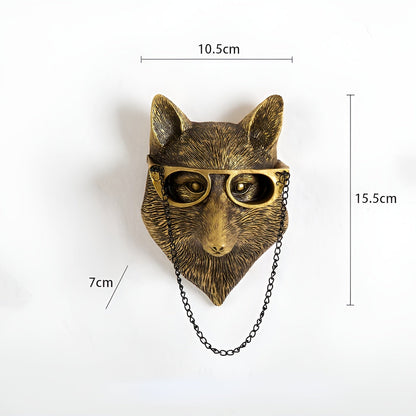 Decoratieve Dieren Wandhaak – Goudkleurige Muurhaak in Herten- of Dierenkop Design
