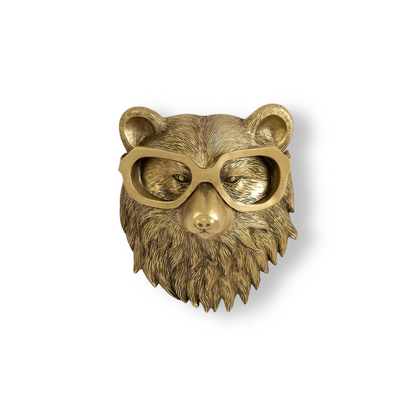 Decoratieve Dieren Wandhaak – Goudkleurige Muurhaak in Herten- of Dierenkop Design