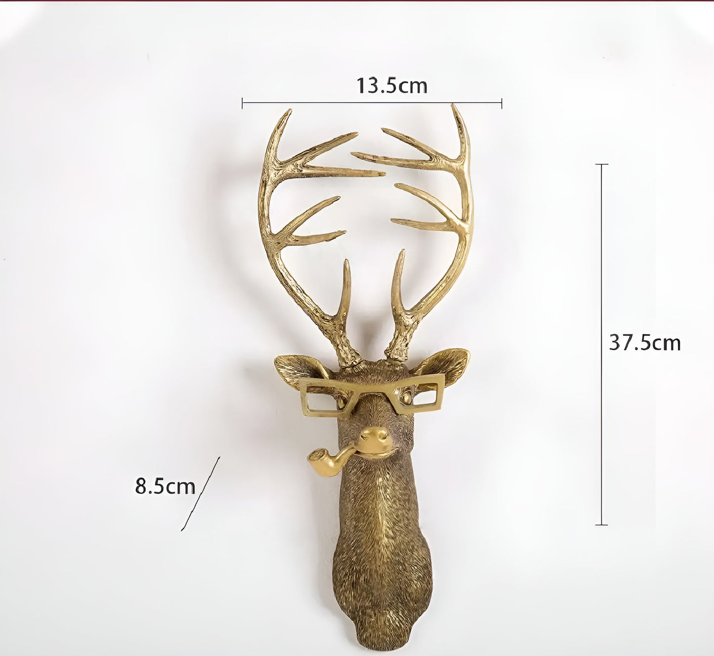 Decoratieve Dieren Wandhaak – Goudkleurige Muurhaak in Herten- of Dierenkop Design