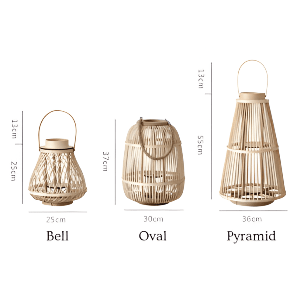 Boho Rattan Lantaarn – Handgemaakte Sfeerverlichting voor Buiten en Binnen