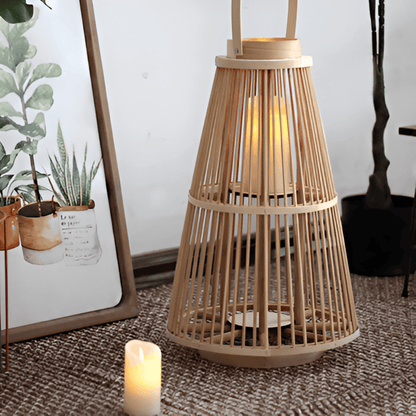 Boho Rattan Lantaarn – Handgemaakte Sfeerverlichting voor Buiten en Binnen