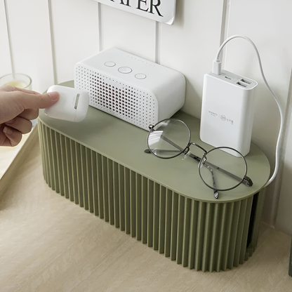 Hid Kabelbox – Minimalistische Kabel Organizer in Macaron-kleuren – Oplader- en Snoeren Opbergdoos voor Bureau en Woonruimte