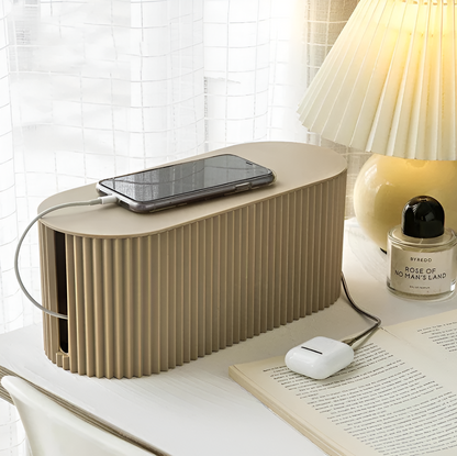 Hid Kabelbox – Minimalistische Kabel Organizer in Macaron-kleuren – Oplader- en Snoeren Opbergdoos voor Bureau en Woonruimte