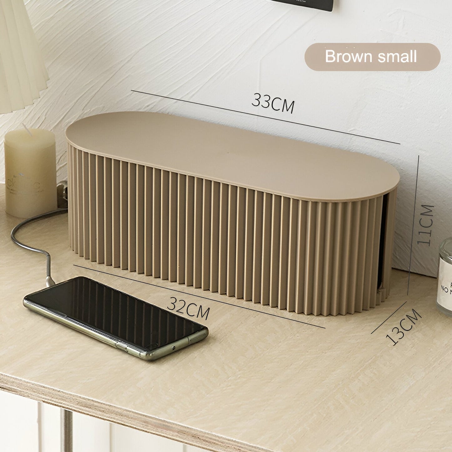 Hid Kabelbox – Minimalistische Kabel Organizer in Macaron-kleuren – Oplader- en Snoeren Opbergdoos voor Bureau en Woonruimte