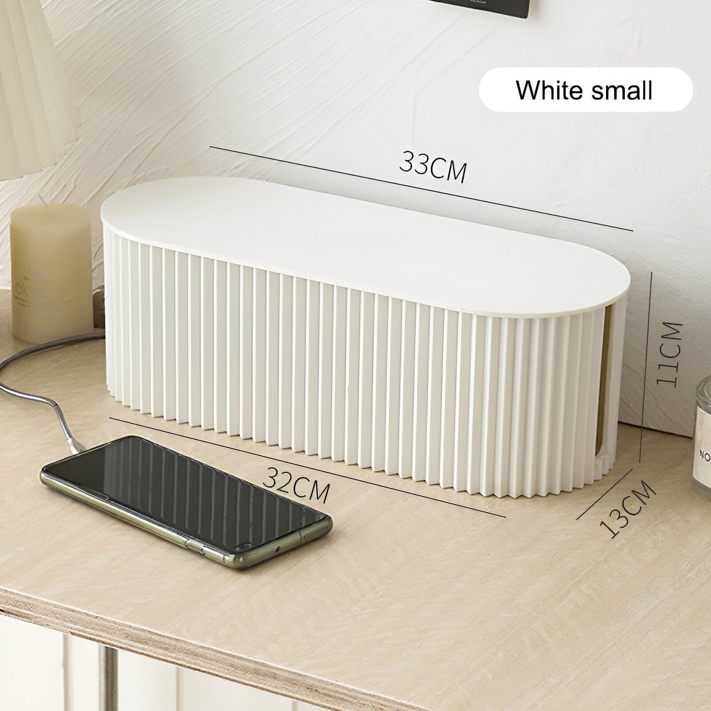 Hid Kabelbox – Minimalistische Kabel Organizer in Macaron-kleuren – Oplader- en Snoeren Opbergdoos voor Bureau en Woonruimte