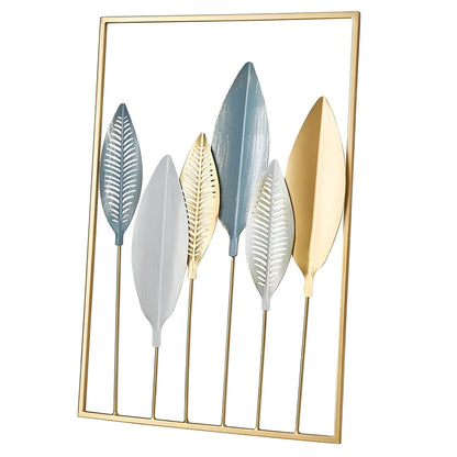 Aurablatt – Gouden Metalen Wanddecoratie in Bladvorm | Scandinavisch Design (Set of Los)