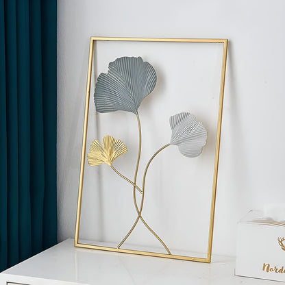 Aurablatt – Gouden Metalen Wanddecoratie in Bladvorm | Scandinavisch Design (Set of Los)
