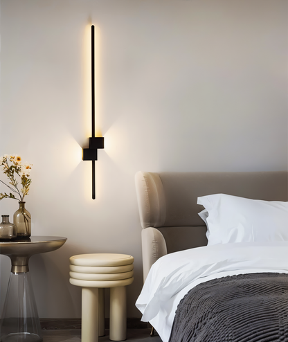 The Line Wandlamp – Minimalistische Zwarte LED Wandverlichting