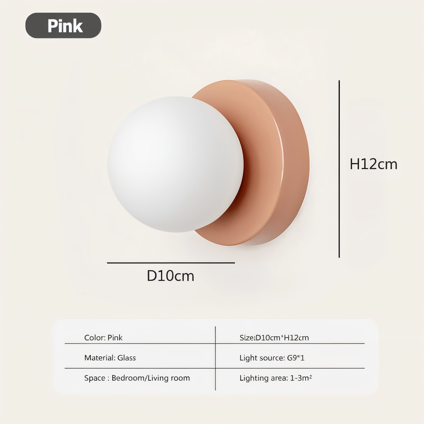 PearlPop Wandlamp – Moderne LED Wandverlichting met Glazen Bol