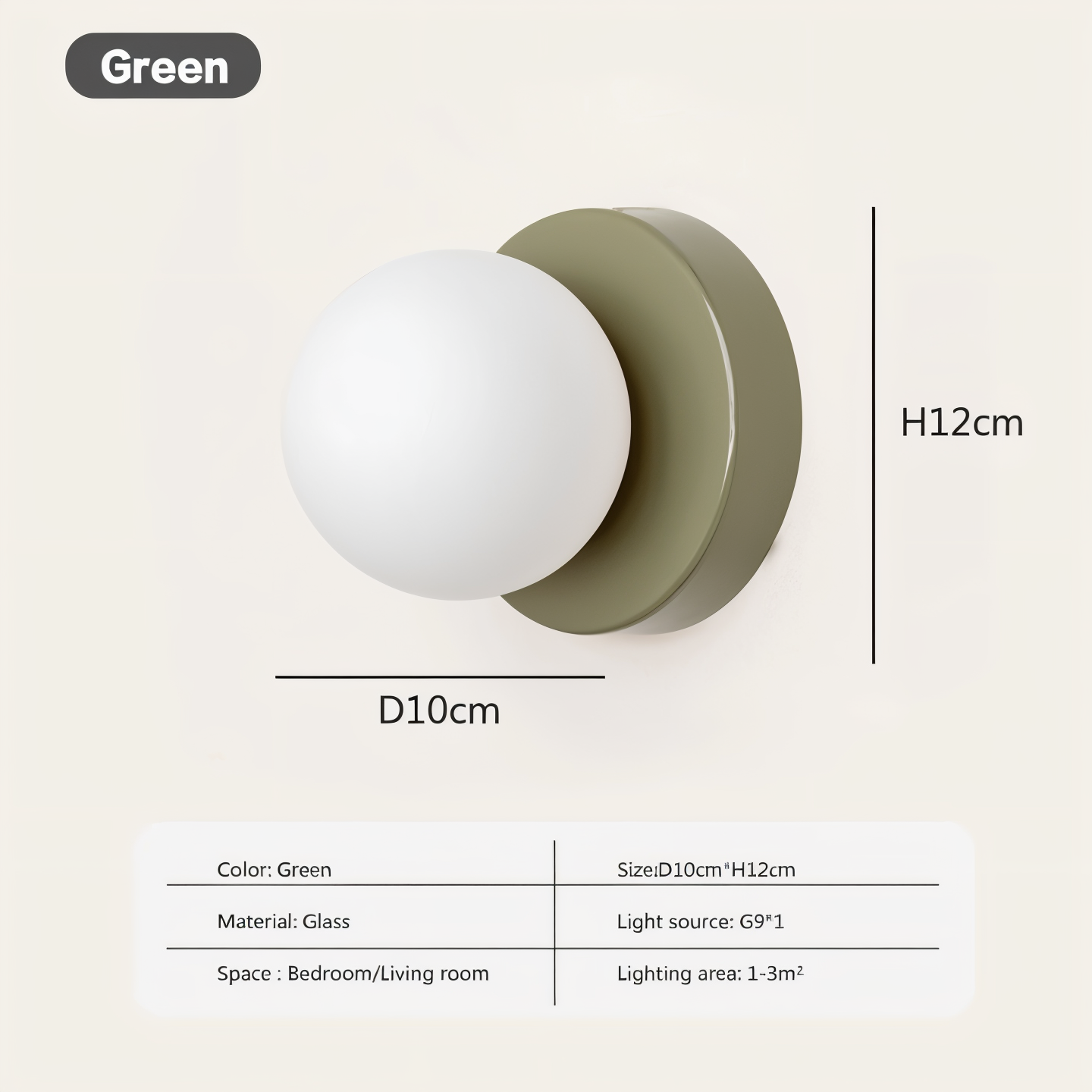 PearlPop Wandlamp – Moderne LED Wandverlichting met Glazen Bol