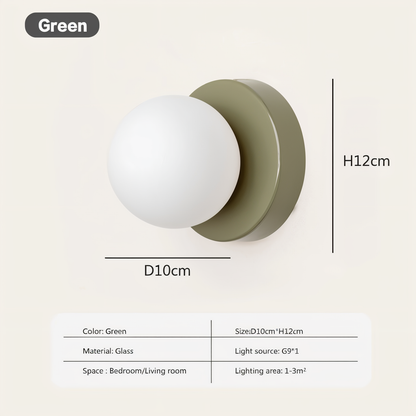 PearlPop Wandlamp – Moderne LED Wandverlichting met Glazen Bol