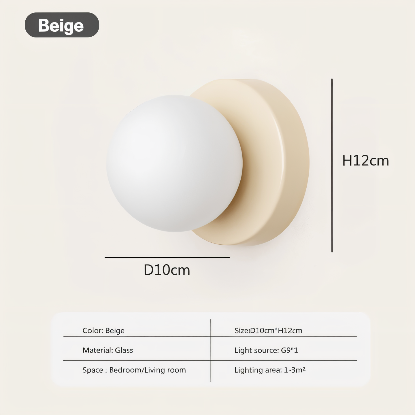 PearlPop Wandlamp – Moderne LED Wandverlichting met Glazen Bol
