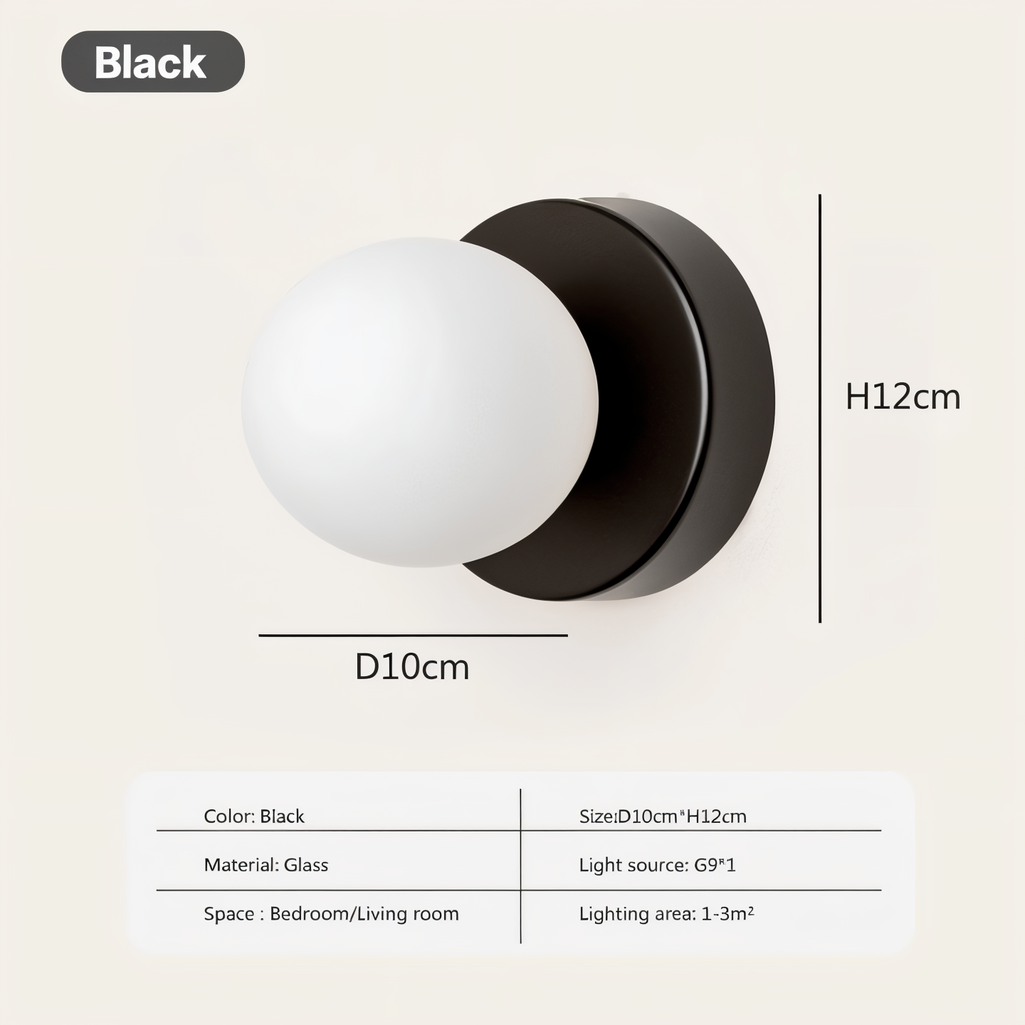 PearlPop Wandlamp – Moderne LED Wandverlichting met Glazen Bol