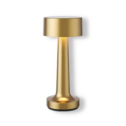 Retro Tafellamp met LED en USB – Draadloos Designlampje in Aluminium, Oplaadbaar en Geschikt voor Restaurant of Thuis
