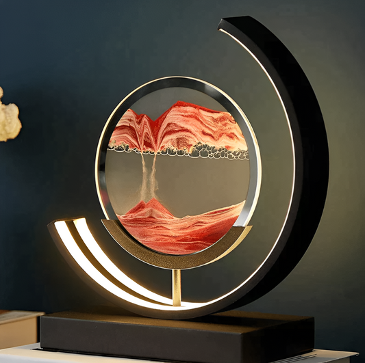 Sand Glow LED Tafellamp met App & Afstandsbediening – Dimbaar en 3 Lichtkleuren met Bewegend Zand