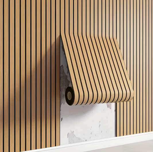 3D Akoestisch Wandpaneel – Zelfklevende PVC Wanddecoratie