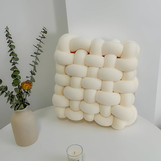 Decoratief Sierkussen met Knoopdesign – Ronde Pluche Knoop voor Bank, Bed of Fauteuil | Zacht & Trendy Interieuraccent