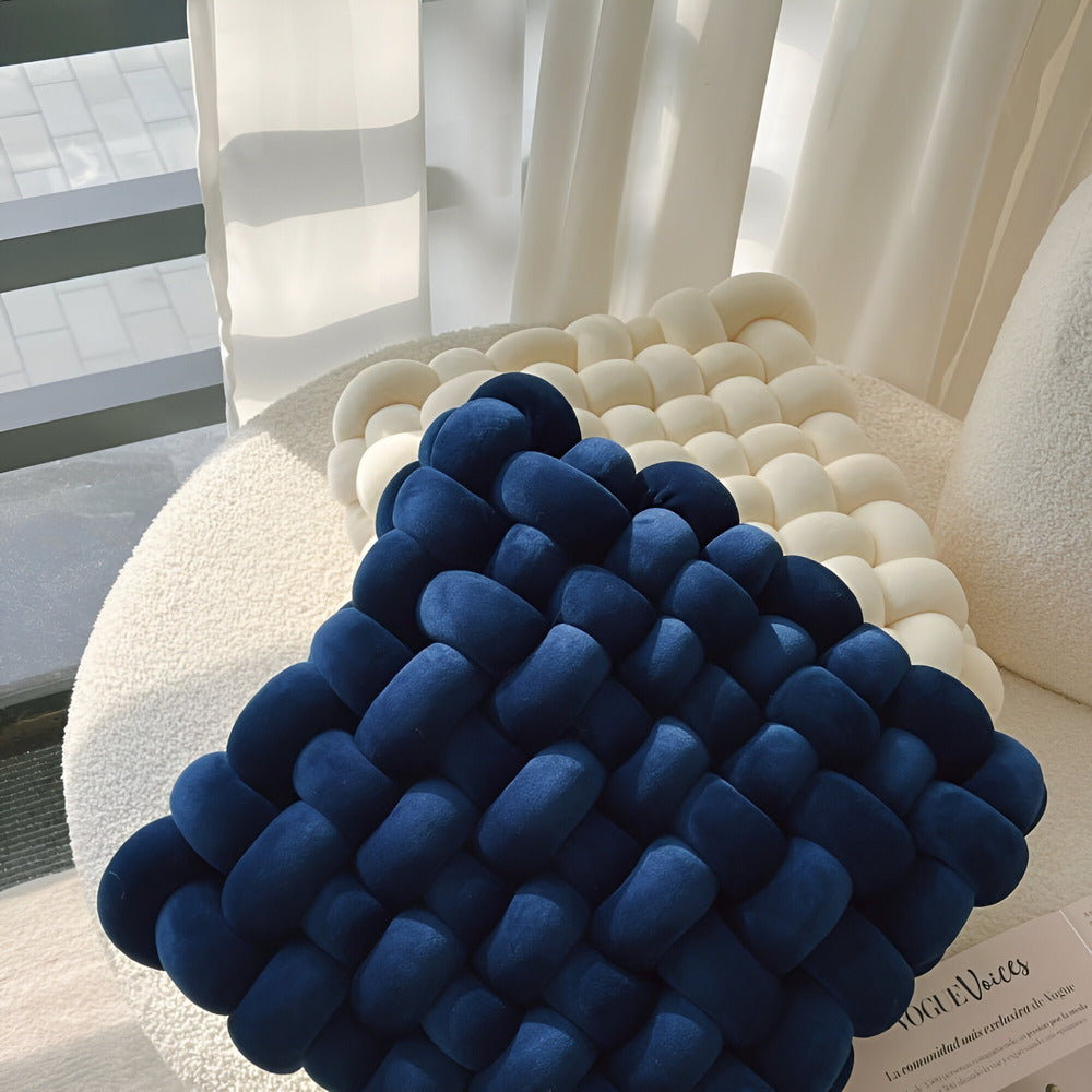 Decoratief Sierkussen met Knoopdesign – Ronde Pluche Knoop voor Bank, Bed of Fauteuil | Zacht & Trendy Interieuraccent