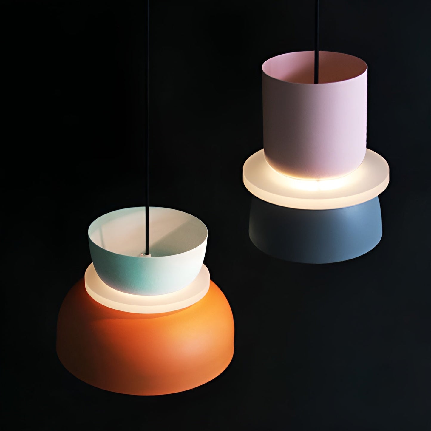 VividGlow Hanglamp – Macaron LED Designlamp van Metaal in Levendige Kleuren, Energiezuinig en Modern