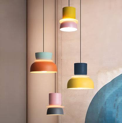 VividGlow Hanglamp – Macaron LED Designlamp van Metaal in Levendige Kleuren, Energiezuinig en Modern