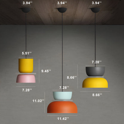 VividGlow Hanglamp – Macaron LED Designlamp van Metaal in Levendige Kleuren, Energiezuinig en Modern