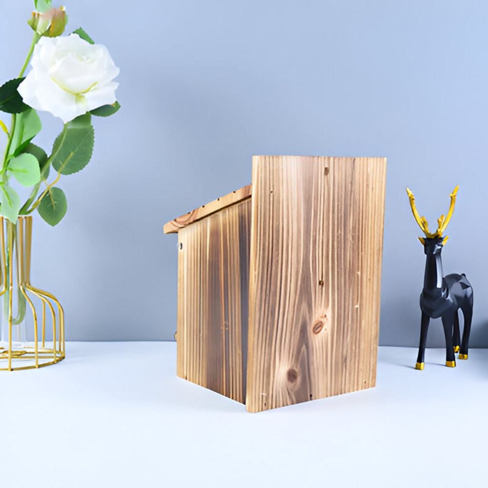 Weerbestendig Houten Vogelhuisje – Ophangbaar Nestkastje voor Tuinvogels | Duurzaam & Decoratief voor Balkon, Boom of Schutting