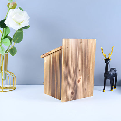Weerbestendig Houten Vogelhuisje – Ophangbaar Nestkastje voor Tuinvogels | Duurzaam & Decoratief voor Balkon, Boom of Schutting
