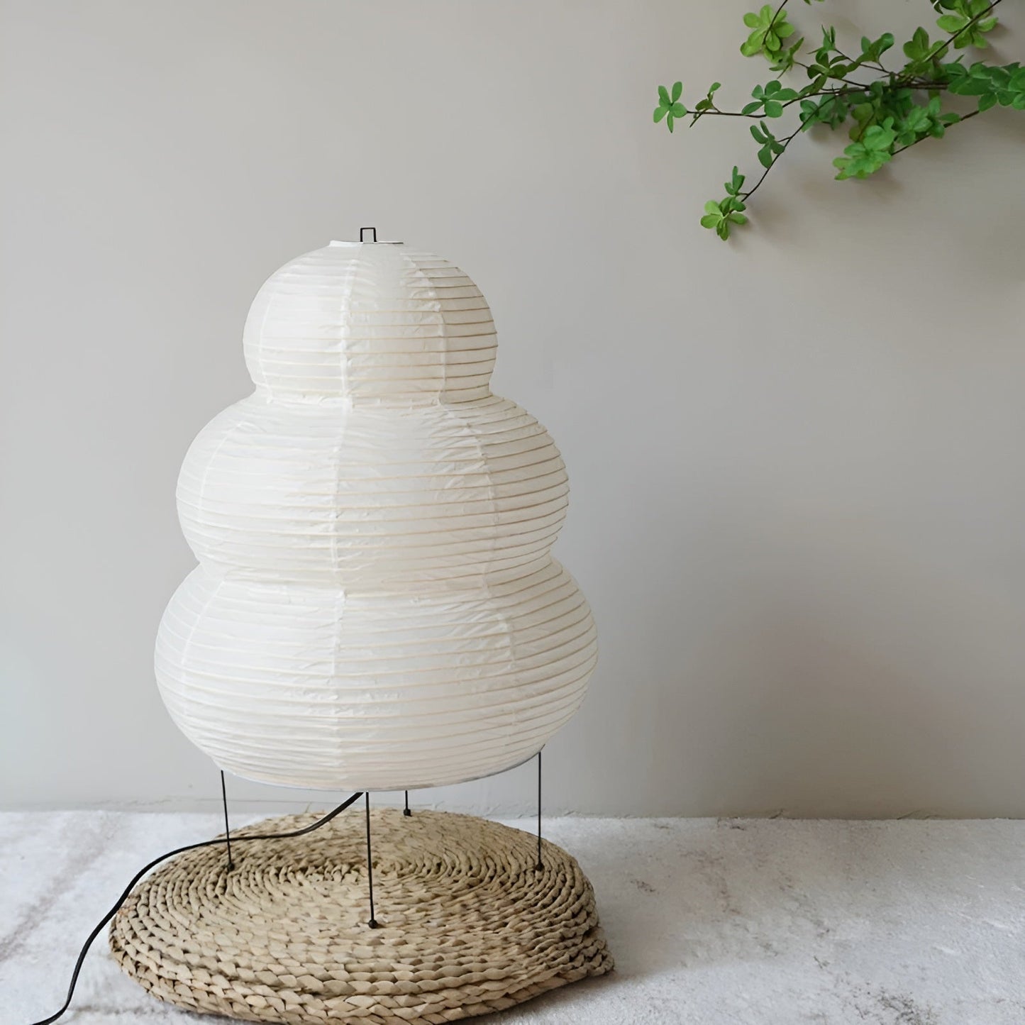 Zen Glow Rijstpapier Vloerlamp – Japanse Minimalistische Sfeer