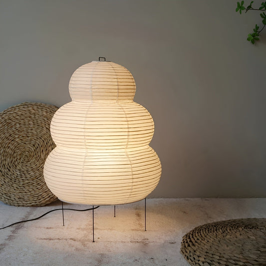 Zen Glow Rijstpapier Vloerlamp – Japanse Minimalistische Sfeer